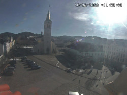 Náměstí, koste sv. Markéty