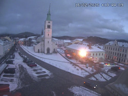 Náměstí, koste sv. Markéty