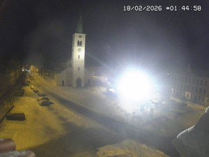 Město Kašperské Hory - Náměstí, koste sv. Markéty - 18.2.2026 v 00:45