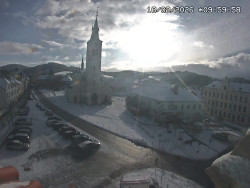 Náměstí, koste sv. Markéty