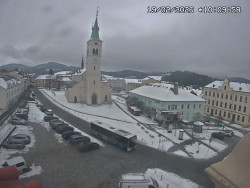 Náměstí, koste sv. Markéty