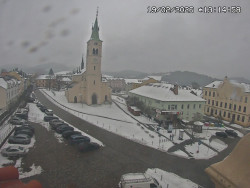 Náměstí, koste sv. Markéty