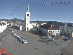 Náměstí, koste sv. Markéty