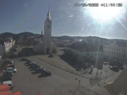 Náměstí, koste sv. Markéty