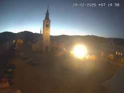 Náměstí, koste sv. Markéty