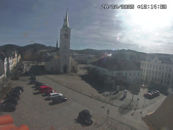 Náměstí, koste sv. Markéty