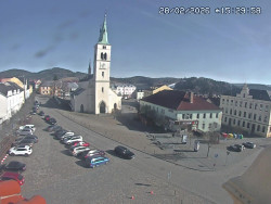 Náměstí, koste sv. Markéty