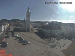 Náměstí, koste sv. Markéty