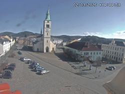 Náměstí, koste sv. Markéty