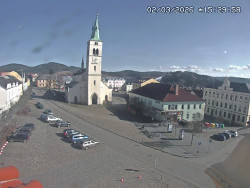 Náměstí, koste sv. Markéty