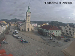 Náměstí, koste sv. Markéty