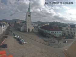 Náměstí, koste sv. Markéty