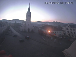 Náměstí, koste sv. Markéty