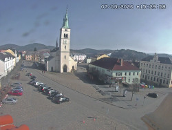 Náměstí, koste sv. Markéty