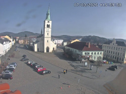 Náměstí, koste sv. Markéty