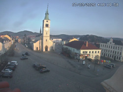 Náměstí, koste sv. Markéty