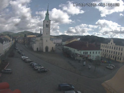 Náměstí, koste sv. Markéty