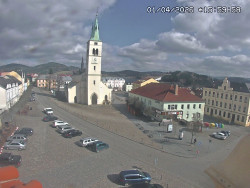 Náměstí, koste sv. Markéty