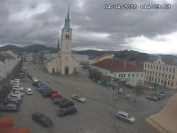 Náměstí, koste sv. Markéty