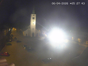 Město Kašperské Hory - Náměstí, koste sv. Markéty - 6.4.2026 v 05:30