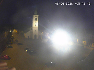 Město Kašperské Hory - Náměstí, koste sv. Markéty - 6.4.2026 v 05:45