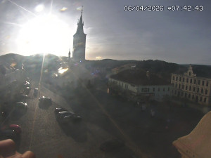 Město Kašperské Hory - Náměstí, koste sv. Markéty - 6.4.2026 v 07:45