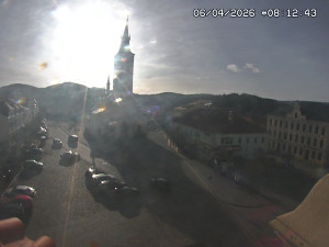 Město Kašperské Hory - Náměstí, koste sv. Markéty - 6.4.2026 v 08:15