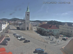 Náměstí, koste sv. Markéty