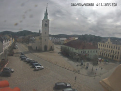 Náměstí, koste sv. Markéty