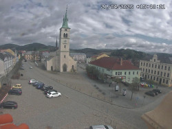 Náměstí, koste sv. Markéty