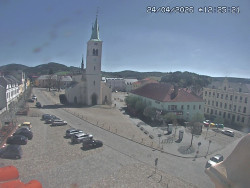 Náměstí, koste sv. Markéty