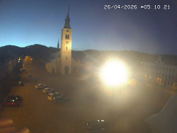 Náměstí, koste sv. Markéty