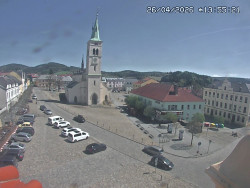 Náměstí, koste sv. Markéty