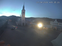 Náměstí, koste sv. Markéty