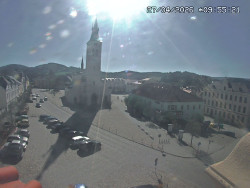 Náměstí, koste sv. Markéty