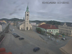 Náměstí, koste sv. Markéty