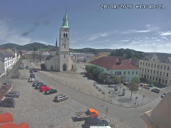 Náměstí, koste sv. Markéty