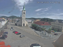 Náměstí, koste sv. Markéty