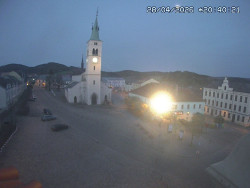 Náměstí, koste sv. Markéty