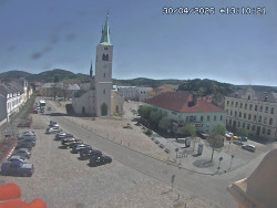 Náměstí, koste sv. Markéty