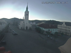Náměstí, koste sv. Markéty