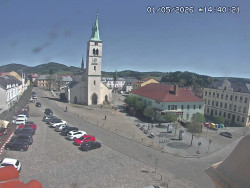Náměstí, koste sv. Markéty