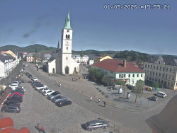 Náměstí, koste sv. Markéty