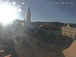 Náměstí, koste sv. Markéty