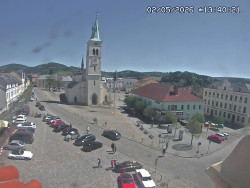 Náměstí, koste sv. Markéty