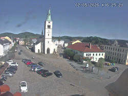 Náměstí, koste sv. Markéty