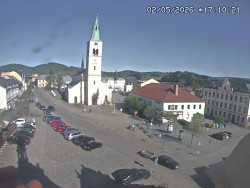 Náměstí, koste sv. Markéty