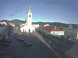 Náměstí, koste sv. Markéty