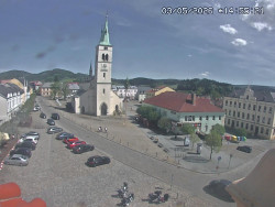 Náměstí, koste sv. Markéty