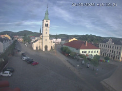 Náměstí, koste sv. Markéty